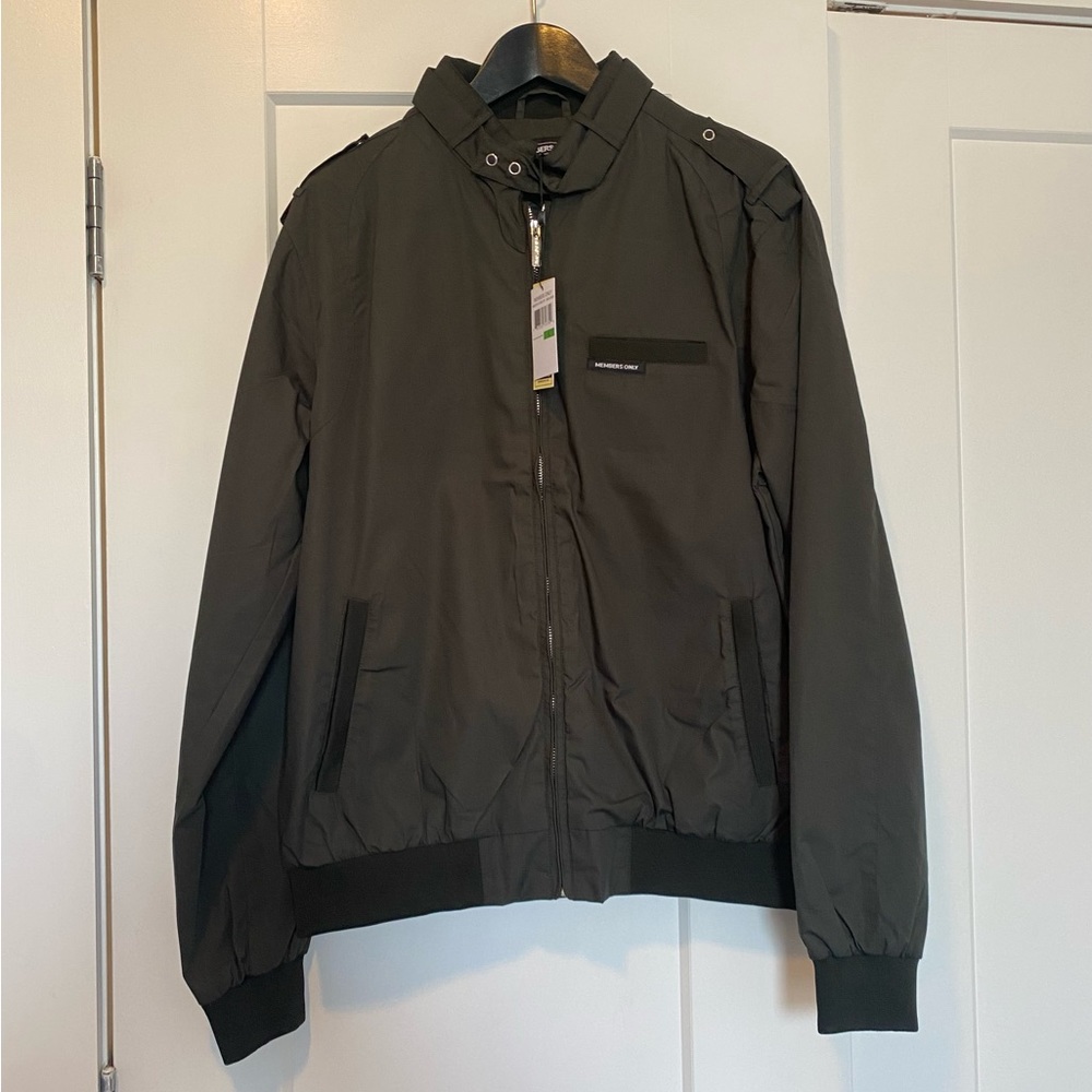 NWT - Members Only - Men's Classic Iconic Racer Jacket Dark Green